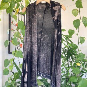 Black Witchy Tie-Dye Vest